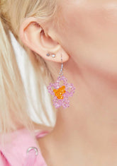Iris So Spring Beaded Daisy Earrings