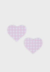 Pink Gingham Heart Pasties