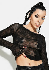 Just Widowed Sheer Top