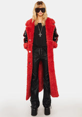 Lauder Red Shearling Coat