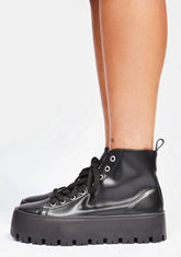 Black Siron Platform Sneakers