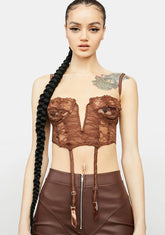 Catch My Attention Lace Corset Top