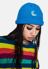 Azure Moonlight Magic Knit Beanie