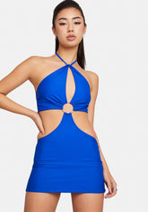 Royal Party Favors Mini Halter Dress