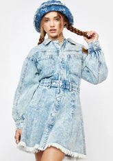 Chain Of Command Denim Mini Dress