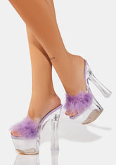 Lavender Colima Fluffy Heels