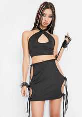 And Eat It Too Cutout Skirt Set