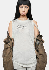 Atmosphere Unisex Cutout Strappy Distressed Muscle Tank