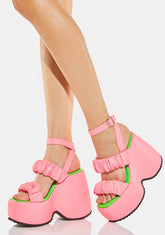 Pink Egey Platform Sandals