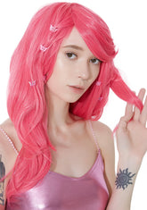 Atomic Pink Mid-Length Wig