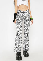 Celtic Print Pull On Stretch Pants
