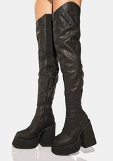 Plateau Over Knee Boots