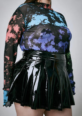 Always Secret Link Up PVC Pleated Skirt