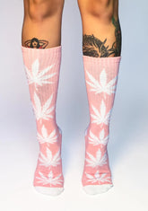 Candy Pink Plantlife Crew Socks