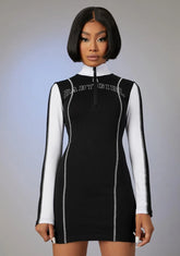 Make My Mark Zip-Up Dress