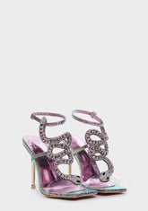 Rhinestone Cobra Stiletto Sandals