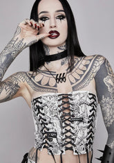 Thrash Into Me Lace-Up Corset