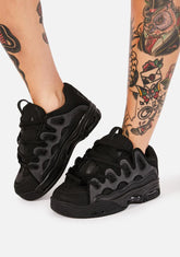 Solid Black D3 2001 Skate Shoes