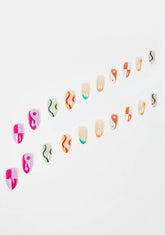 Retro Swirl Press On Nails