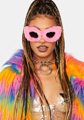 Candied Windswept Fantasy Fuzzy Sunglasses