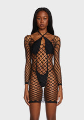 Reign It In Fishnet Dress