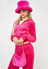 Vixen Pink Classic Velour Hoodie