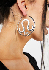 Reppin' Leo Hoop Earrings