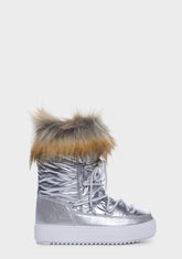 Silver Chilly Reception Faux Fur Boots