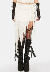 White Mummy Wrap Skirt