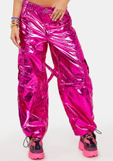 Sweet Rave Action Holographic Cargo Pants