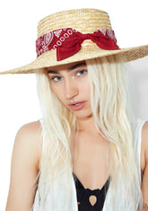 Amber Paisley Alley Wide Brim Hat