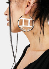 Reppin' Gemini Hoop Earrings