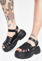 Midnight Wave Platform Creeper Sandal