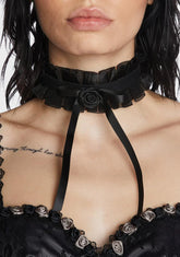 Sneaky Wink Ruffled Choker
