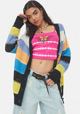 Seize The Day Striped Cardigan