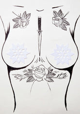 White Velvet Snowflake Pasties