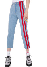 Speed Racer Striped Jeans