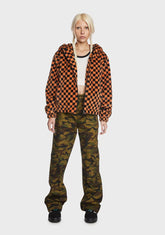 Checkered Hoodie Jacket