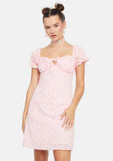 Messing With Magic Eyelet Mini Dress