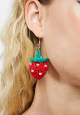 Feels Forever Strawberry Earrings