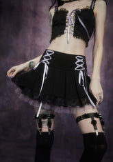 Of Minxes And Men Lace Up Twill Skirt