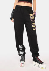 Hello Kitty Black Graphic Joggers
