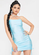 Berry Void Filled Chain Halter Mini Dress