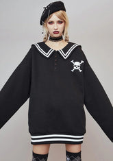 School Spirit Oversized Crewneck Sweatshirt
