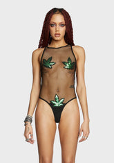 Let's Get Lit Fishnet Bodysuit