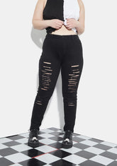 Her Famous Last Words Distressed Skinny Jeans