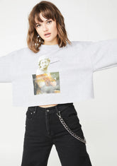 Seriously Graphic Cropped Sweater