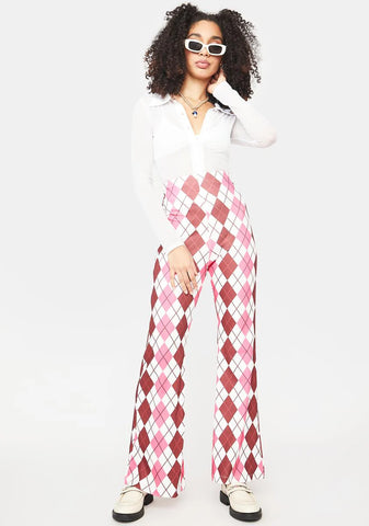 Sweet Could Be The One Argyle Pants