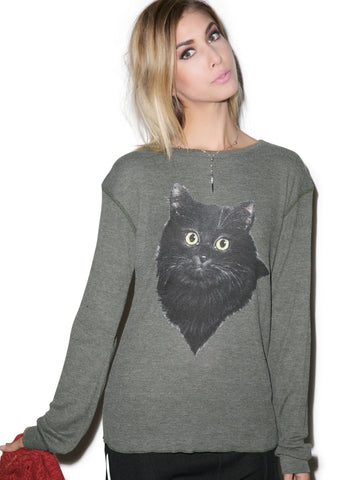 Lucky Fuzzy Cat Chalet Thermal - Dark Green