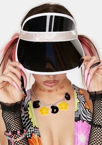 Spill The Glitter Rhinestone Visor